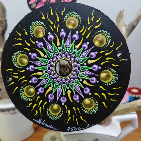 Aura  - Hand-painted recycled CD – unique artistic creation - gift idea or decoration
