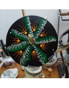Solrane CD recyclé peint à la main – création artistique unique - idée cadeau ou décoration