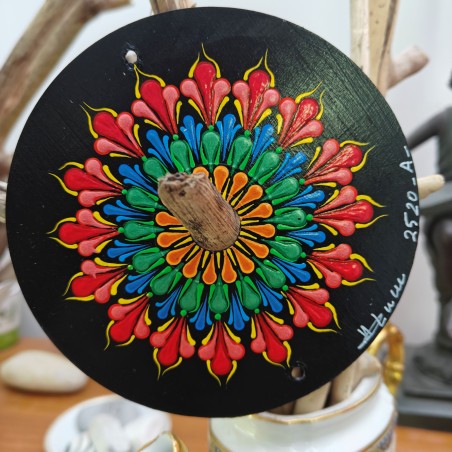 Fuego - Hand-painted recycled CD – unique artistic creation - gift idea or decoration