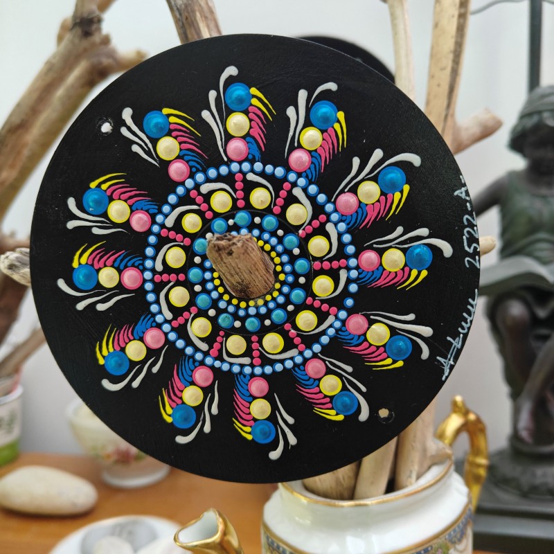 Zenaë - CD recyclé peint à la main – création artistique unique - idée cadeau ou décoration