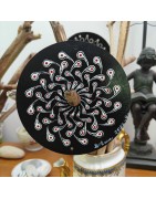 Azhra - CD recyclé peint à la main – création artistique unique - idée cadeau ou décoration