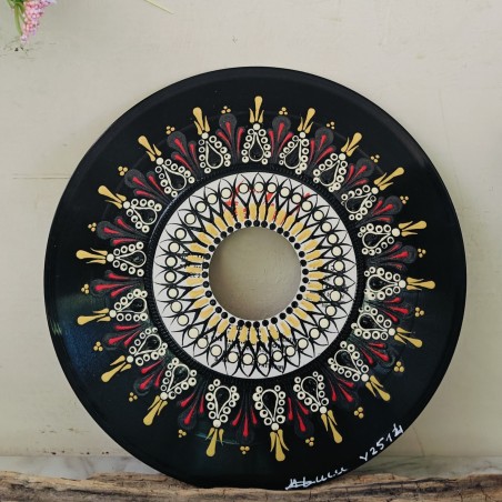 Xayaxa  -  Hand-painted recycled vinyl record 45 rpm– unique artistic creation - gift idea or decoration