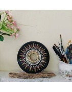 Xayaxa  - Hand-painted upcycled vinyl record 45 rpm— a unique eco-friendly touch for your décor.