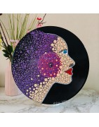 Éclyssa - disque vinyle 33t recyclé peint à la main – création artistique unique - idée cadeau ou décoration