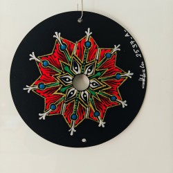 Sayun  -   CD recyclé peint à la main – création artistique unique - idée cadeau ou décoration