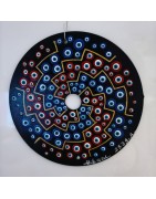 Yzmir CD recyclé peint à la main – création artistique unique - idée cadeau ou décoration