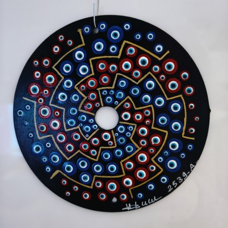 Yzmir CD recyclé peint à la main – création artistique unique - idée cadeau ou décoration