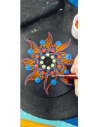 Orëna Hand-painted recycled CD – unique artistic creation - gift idea or decoration