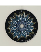 Yaku - Hand-painted recycled CD – unique artistic creation - gift idea or decoration