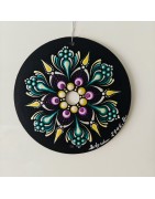 Hand-painted recycled CD – unique artistic creation - gift idea or decoration