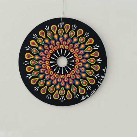 Le Niyal - CD recyclé peint à la main – création artistique unique - idée cadeau ou décoration