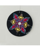 Nujari - Hand-painted recycled CD – unique artistic creation - gift idea or decoration