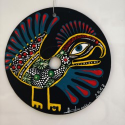 Tayki - Hand-painted recycled CD – unique artistic creation - gift idea or decoration