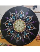 Astraea - disque vinyle 33t recyclé peint à la main – création artistique unique - idée cadeau ou décoration
