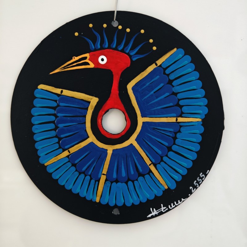 Tolka - Hand-painted recycled CD – unique artistic creation - gift idea or decoration