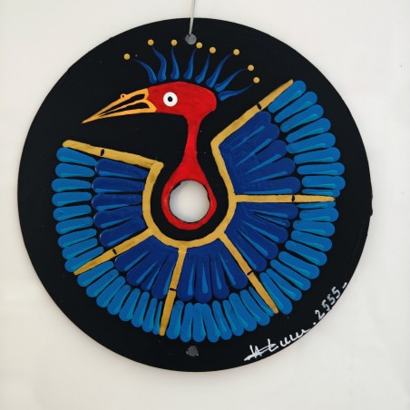 Tolka - CD recyclé peint à la main – création artistique unique - idée cadeau ou décoration