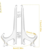Clear acrylic CD holder detail - profile and support