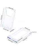 Détail support CD acrylique transparent - profil et maintien