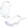 Clear acrylic 33 rpm and 45 rpm vinyl holder detail - profile and support