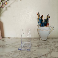 Transparent 33 rpm and 45 rpm vinyl record stand - display stand for 33 rpm and 45 rpm vinyl records