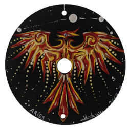 Aries  - Hand-painted recycled CD – unique artistic creation