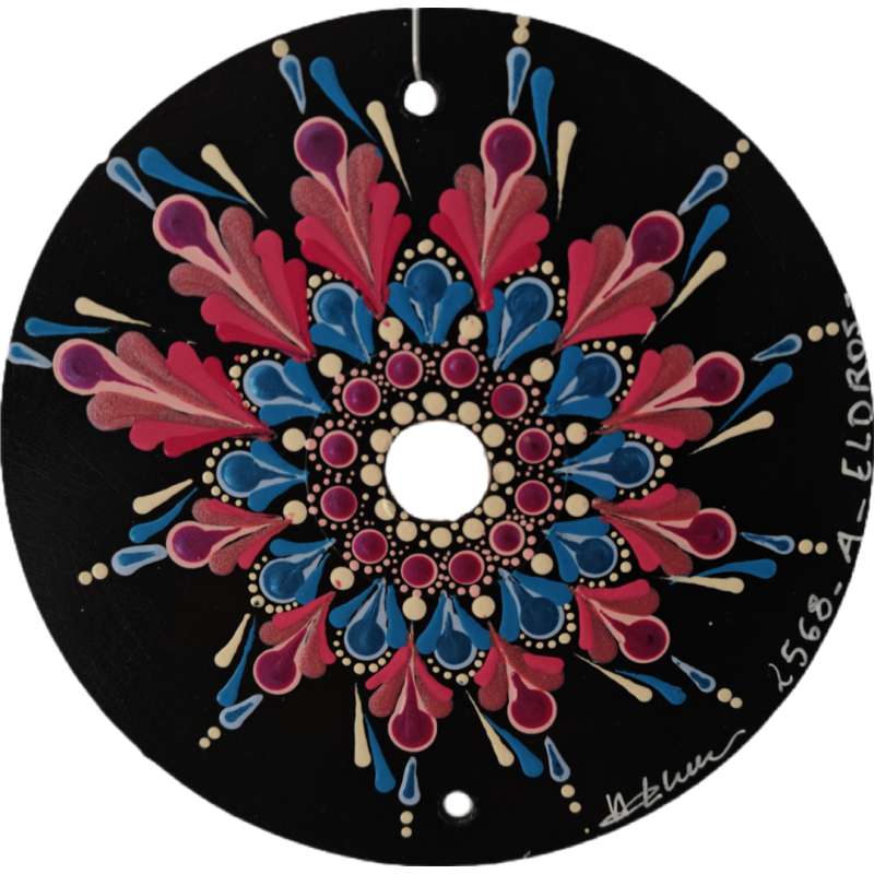 Eldros - Hand-painted recycled CD – unique artistic creation