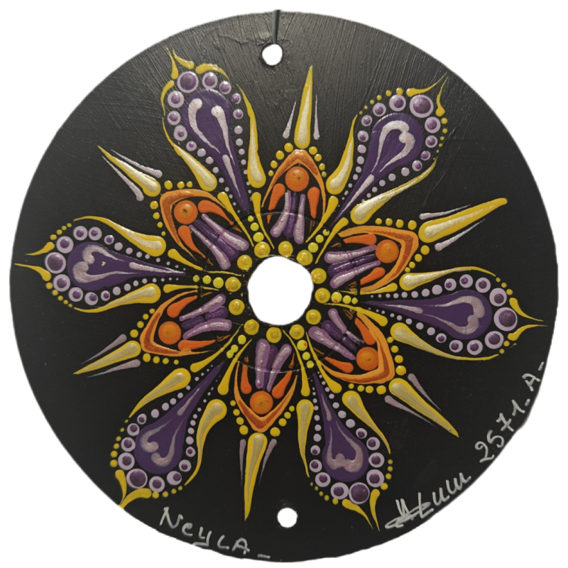 Neyla - Hand-painted recycled CD – unique artistic creation