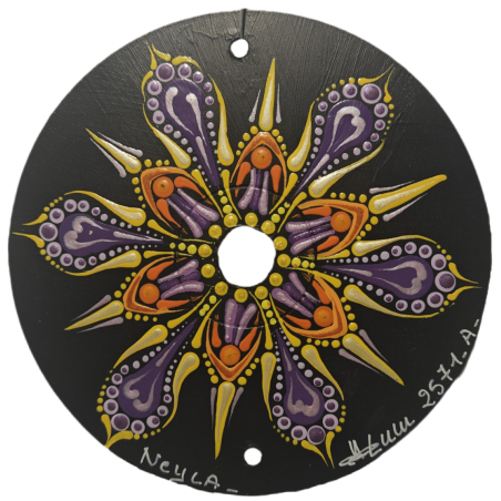 Neyla - Hand-painted recycled CD – unique artistic creation