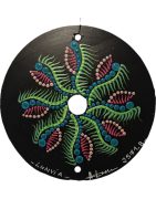 Lunvia - Hand-painted recycled CD – unique artistic creation