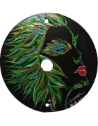 Lunel  - Hand-painted recycled CD – unique artistic creation