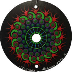 Zyphra - CD recyclé peint à la main – création artistique unique