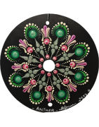 Anther - Hand-painted recycled CD – unique artistic creation