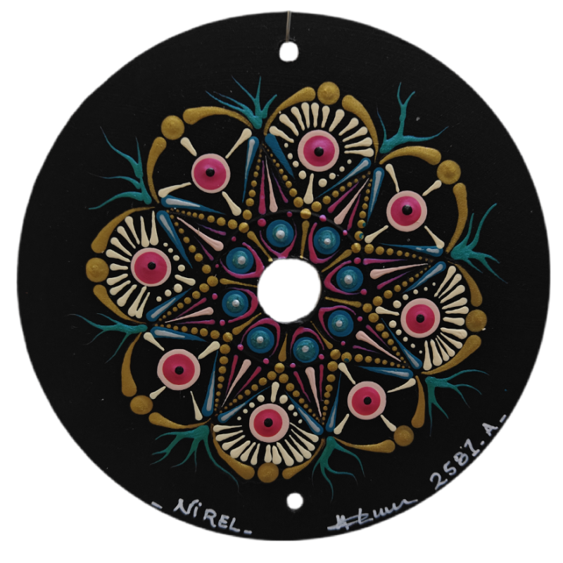 Nyrel - Hand-painted recycled CD – unique artistic creation