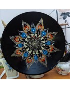 Khalys - disque vinyle 33t recyclé peint à la main – création artistique unique - idée cadeau ou décoration